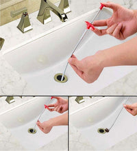 Load image into Gallery viewer, 85cm Long Sewer Cleaning Wire Spring Household Bendable Sink Tub Toilet Dredge Pipe Bathroom Kitchen Sewer Cleaning Tools