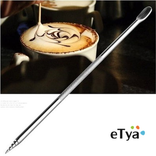 1pcs Barista  Cappuccino Espresso Coffee Decorating Latte Art Pen Tamper Needle Creative High Quality  Fancy Coffee stick tools
