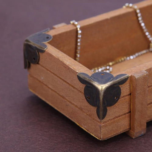 12Pcs Decorative Antique Jewelry Gift Box Corner Protector Case Decorative Bracket For Furniture Hardware