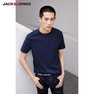 JackJones 2019 Brand New Men's Cotton T shirt Solid Colors T-Shirt Top Fashion tshirt men's Tee More Colors 3XL 2181T4517