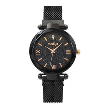 Load image into Gallery viewer, Magnetic quartz fashion watch for women on a magnetic clasp Water resistant dial Starry sky in a diamond style trend of 2019 Buy now!