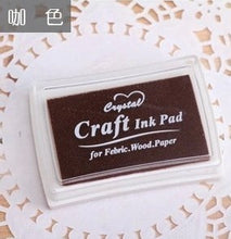 Load image into Gallery viewer, 15 Colors Inkpad Handmade DIY Craft Oil Based Ink Pad Rubber Stamps Fabric Wood Paper Scrapbooking Ink pad Finger Paint  Wedding