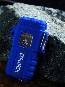 Explorer Outdoor Camouflage Waterproof Windproof Double Arc Pulse Plasma Cigarette Lighter USB Charging  Electric Metal Lighter