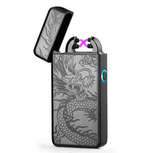 Load image into Gallery viewer, Explorer Outdoor Camouflage Waterproof Windproof Double Arc Pulse Plasma Cigarette Lighter USB Charging  Electric Metal Lighter