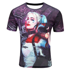 2017 High Quality Water Droplets Move Printed 3D T-shirts Punk 3D Short Sleeve T-Shirt M-4XL /6 style Men's T-Shirts