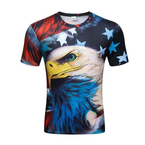 2017 High Quality Water Droplets Move Printed 3D T-shirts Punk 3D Short Sleeve T-Shirt M-4XL /6 style Men's T-Shirts