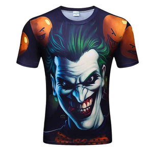 2017 High Quality Water Droplets Move Printed 3D T-shirts Punk 3D Short Sleeve T-Shirt M-4XL /6 style Men's T-Shirts