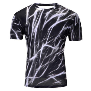2017 High Quality Water Droplets Move Printed 3D T-shirts Punk 3D Short Sleeve T-Shirt M-4XL /6 style Men's T-Shirts