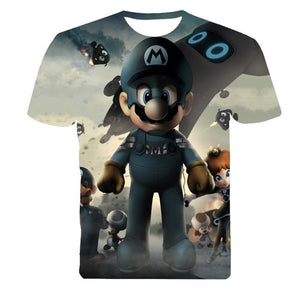 2017 High Quality Water Droplets Move Printed 3D T-shirts Punk 3D Short Sleeve T-Shirt M-4XL /6 style Men's T-Shirts