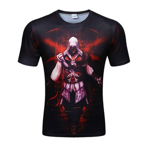 2017 High Quality Water Droplets Move Printed 3D T-shirts Punk 3D Short Sleeve T-Shirt M-4XL /6 style Men's T-Shirts