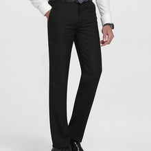 Load image into Gallery viewer, Men&#39;s Slim Fit Flat-Front Suit Separate Pant Formal Wedding Business Straight Male Trousers Light Grey Thin Office Dress Pants