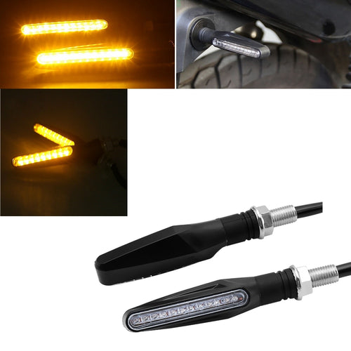 2pcs 12 LED Motorcycle Turn Signal Lights Bendable Flashing Motorbike Indicator Blinker Moto Tail Lights Signal Lamp for Harley