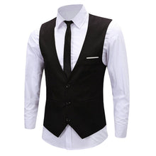 Load image into Gallery viewer, Men&#39;s Classic Formal Business Slim Fit Chain Dress Vest Suit Tuxedo Waistcoat