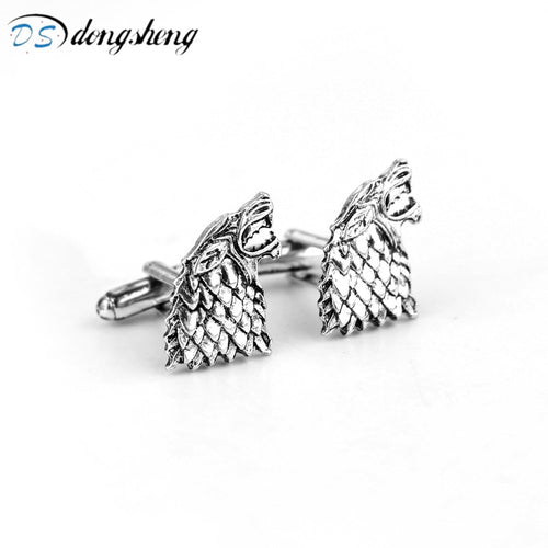 dongsheng Fashion Vintage Movie Game of Thrones Stark Cufflinks Men Shirts CuffLinks Wedding Party Luxury Men Cufflinks -40