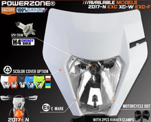 Load image into Gallery viewer, POWERZONE Motorcycle Headlight Headlamp For 2017 18 KTM Headligt EXC XCF SX F SMR Enduro Dirt Bike Motocross Supermoto H4 Bulb
