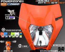 Load image into Gallery viewer, POWERZONE Motorcycle Headlight Headlamp For 2017 18 KTM Headligt EXC XCF SX F SMR Enduro Dirt Bike Motocross Supermoto H4 Bulb