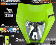 Load image into Gallery viewer, POWERZONE Motorcycle Headlight Headlamp For 2017 18 KTM Headligt EXC XCF SX F SMR Enduro Dirt Bike Motocross Supermoto H4 Bulb