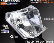 Load image into Gallery viewer, POWERZONE Motorcycle Headlight Headlamp For 2017 18 KTM Headligt EXC XCF SX F SMR Enduro Dirt Bike Motocross Supermoto H4 Bulb