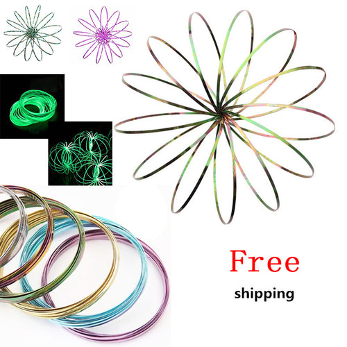 2018 Magic Ring Toroflux Torofluxus Flowtoy Amazing Flow Rings Toys Kinetic Spring Toy Funny Outdoor Game Intelligent Toy Fidget