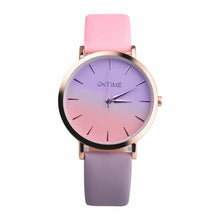 Load image into Gallery viewer, 2018 Fashion WristWatch Retro Rainbow Design Women Dress Watch Quartz Leather  Watches gift for lovers Montre Relogio  #D