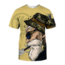 Load image into Gallery viewer, YOUTHUP 2018 Summer T Shirts Men Anime Print Dragon Ball 3D T-Shirt Oogway Tees Master Roshi Men T shirt Streetwear Plus Size