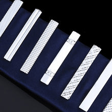 Load image into Gallery viewer, Men&#39;s tie clip silver fashion 10 simple short male collar 4cm