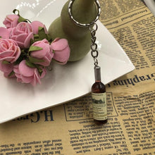 Load image into Gallery viewer, Fashion New Women/Men&#39;s Fashion Handmade Resin Wine Bottle Key Chains charm Key Rings Alloy Charms Gifts  Wholesale