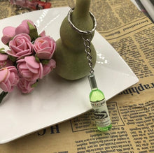 Load image into Gallery viewer, Fashion New Women/Men&#39;s Fashion Handmade Resin Wine Bottle Key Chains charm Key Rings Alloy Charms Gifts  Wholesale