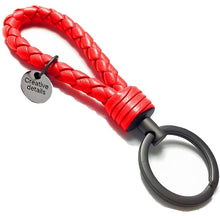 Load image into Gallery viewer, Double One New Braided Leather Keychain Rope Key Chain Ring Handmade DIY Pendant Car Keyrings Accessories for Men Women