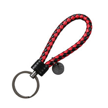 Load image into Gallery viewer, Double One New Braided Leather Keychain Rope Key Chain Ring Handmade DIY Pendant Car Keyrings Accessories for Men Women