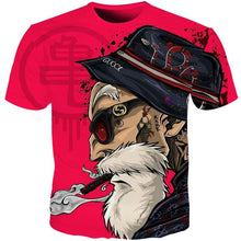 Load image into Gallery viewer, YOUTHUP 2018 Summer T Shirts Men Anime Print Dragon Ball 3D T-Shirt Oogway Tees Master Roshi Men T shirt Streetwear Plus Size