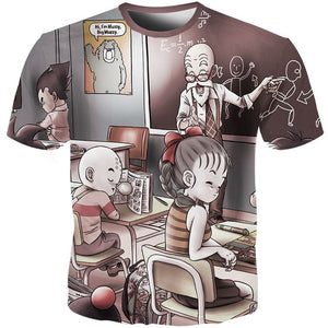 YOUTHUP 2018 Summer T Shirts Men Anime Print Dragon Ball 3D T-Shirt Oogway Tees Master Roshi Men T shirt Streetwear Plus Size
