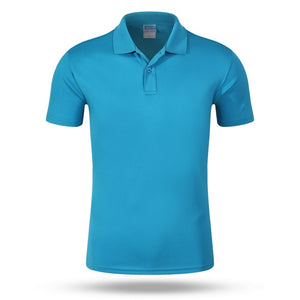 2018 top Men Polo Shirt Men 's Business Casual solid polo Summer Style Polos Short Sleeve Solid Shirt Blouse
