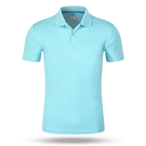 2018 top Men Polo Shirt Men 's Business Casual solid polo Summer Style Polos Short Sleeve Solid Shirt Blouse