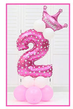 Load image into Gallery viewer, 16pcs/pack Pink Blue 0-9 Numbers Large Helium Number Foil Children Festivals Dekoration Birthday Party Toy hat for Kids