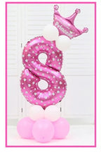 Load image into Gallery viewer, 16pcs/pack Pink Blue 0-9 Numbers Large Helium Number Foil Children Festivals Dekoration Birthday Party Toy hat for Kids