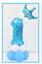 Load image into Gallery viewer, 16pcs/pack Pink Blue 0-9 Numbers Large Helium Number Foil Children Festivals Dekoration Birthday Party Toy hat for Kids