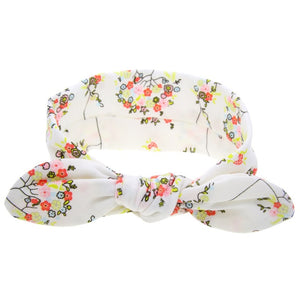 EE BABY Lovely Bowknot Elastic Head Bands For Baby Girls Headband For Children Tuban Baby Baby Accessories Floral Hair haarband