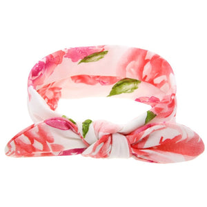 EE BABY Lovely Bowknot Elastic Head Bands For Baby Girls Headband For Children Tuban Baby Baby Accessories Floral Hair haarband