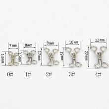 Load image into Gallery viewer, 24pcs/lot shirt Hook and Eye Fastener Metal buckle button for Bra/Dress/Corset/collar/bag wraps quilt/shirt/garment accessories