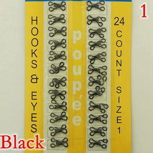 24pcs/lot shirt Hook and Eye Fastener Metal buckle button for Bra/Dress/Corset/collar/bag wraps quilt/shirt/garment accessories
