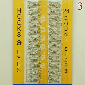 24pcs/lot shirt Hook and Eye Fastener Metal buckle button for Bra/Dress/Corset/collar/bag wraps quilt/shirt/garment accessories