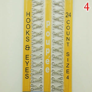 24pcs/lot shirt Hook and Eye Fastener Metal buckle button for Bra/Dress/Corset/collar/bag wraps quilt/shirt/garment accessories