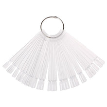 Load image into Gallery viewer, MAANGE 12.5cm 30pcs False Nail Art Tips Nail Polish Display Nails Art Palette Color Chart With Ring Clear/ White