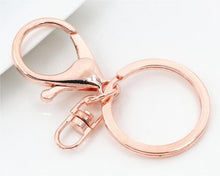Load image into Gallery viewer, 5pcs/lot 30mm Key Ring Long 70mm Popular classic 8 Colors Plated lobster clasp key hook chain jewelry making for keychain