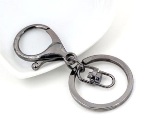 5pcs/lot 30mm Key Ring Long 70mm Popular classic 8 Colors Plated lobster clasp key hook chain jewelry making for keychain
