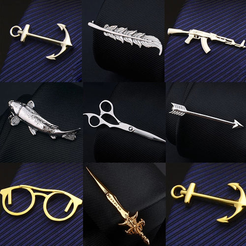 Creative Funny Men Tie Clip Stainless Steel Metal Tie Pin for Men Elegant Fashion Tie Bar Party Wedding Gifts For Business Men