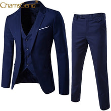 Load image into Gallery viewer, Newly Design 3-Pieces Men Blazer Suit Set Man Male Tuxedo Trouses Pants Men Slim Fit Formal Suits For Wedding Party 81101