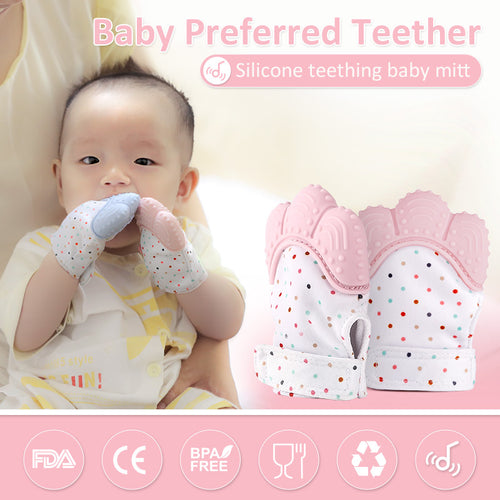 Silicone Teether Baby Pacifier Gloves & Mittens Teething Chewable Newborn Nursing Teether Infant BPA Free Pastel Toys for Child