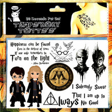 Load image into Gallery viewer, Novelty Gag Toys Children Temporary Tattoo Sticker Cartoon Tatto Body Art Cosplay for Harry Potter Fans Waterproof 2-3 Days